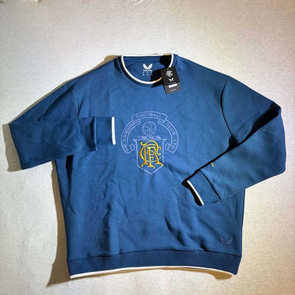 Castore Rangers Football Club Ibrox 125 Heritage Crewneck Sweatshirt